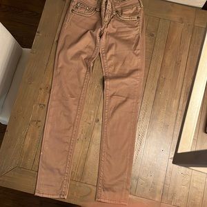 Miss me size 26 skinny retro pants. Straight leg. Brown